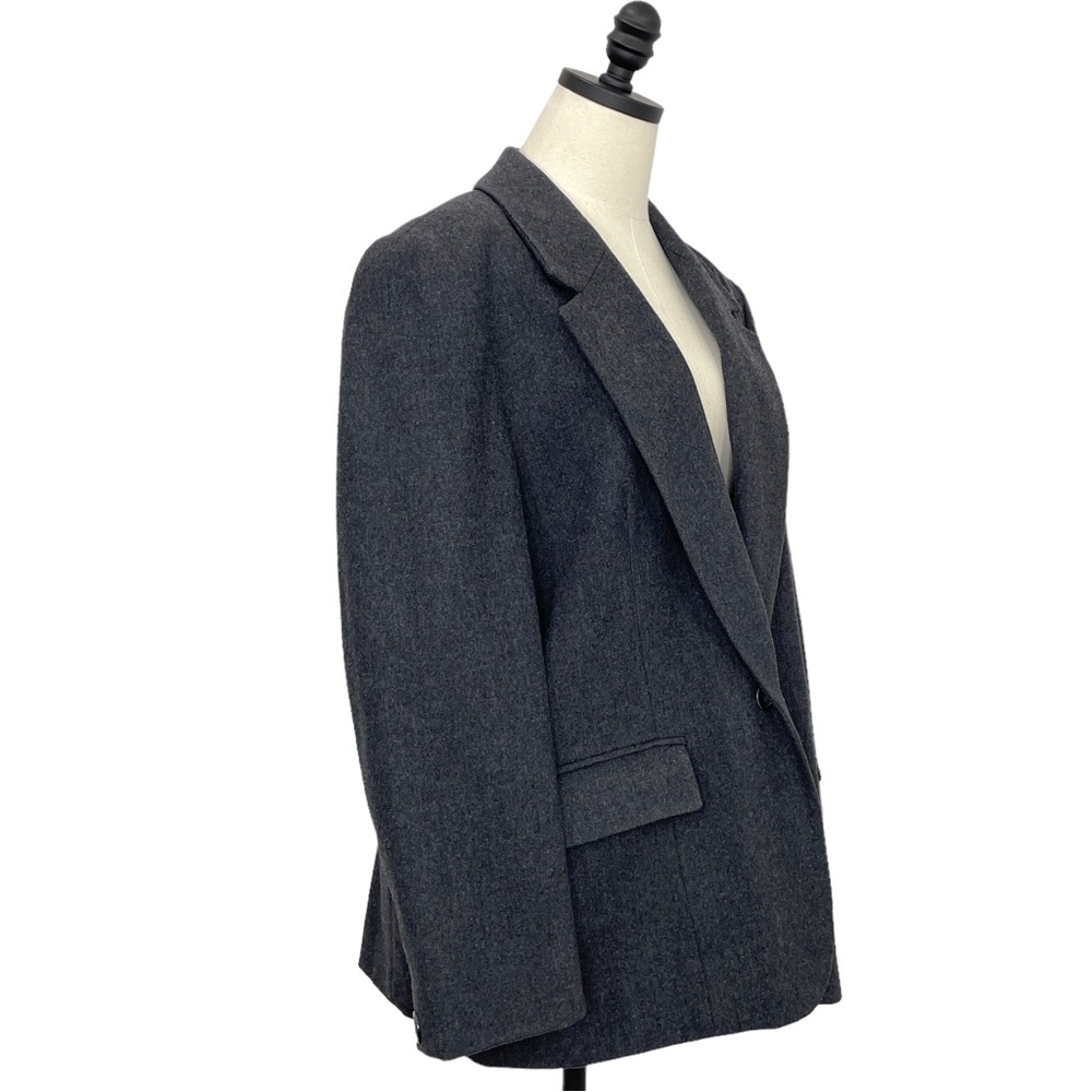 Pendleton Wool Blazer 1 Button Gray Size 14 Made … - image 2